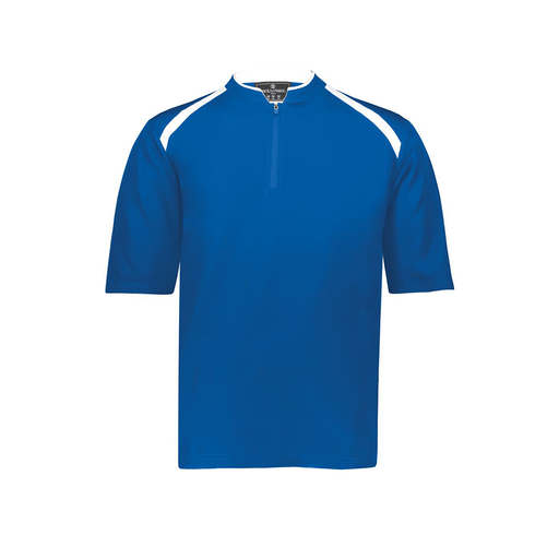 [229581-AS-RYL-LOGO1] Men's Dugout Short Sleeve Pullover (Adult S, Royal)