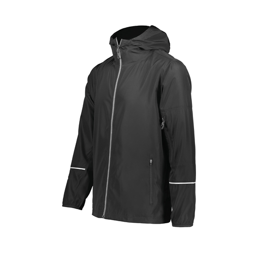 [229582-BLK-AXS-LOGO1] Men's Packable Full Zip Jacket (Adult XS, Black)
