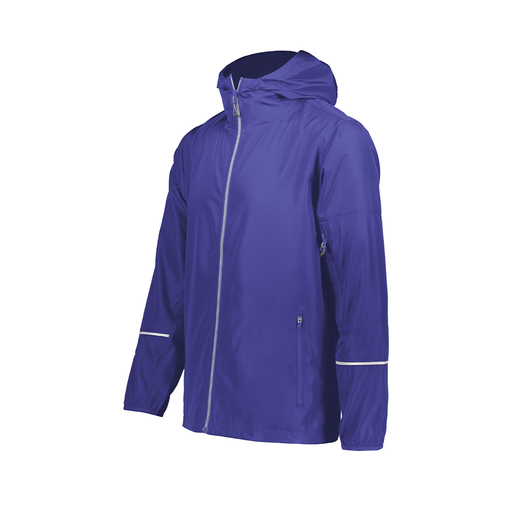 [229582-PUR-AXS-LOGO1] Men's Packable Full Zip Jacket (Adult XS, Purple)