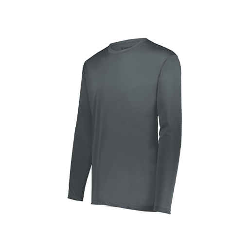 [222823.059.S-LOGO1] Youth LS Smooth Sport Shirt (Youth S, Gray)