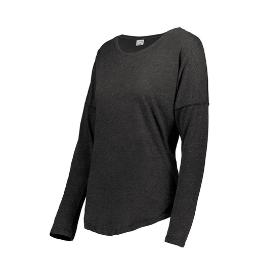 [3077.K94.S-LOGO1] Ladies LS Ultra-blend T-Shirt (Female Adult S, Black)