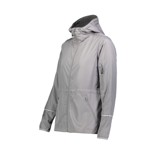 [229782.009.XS-LOGO1] Ladies Packable Full Zip Jacket (Female Adult XS, Silver)
