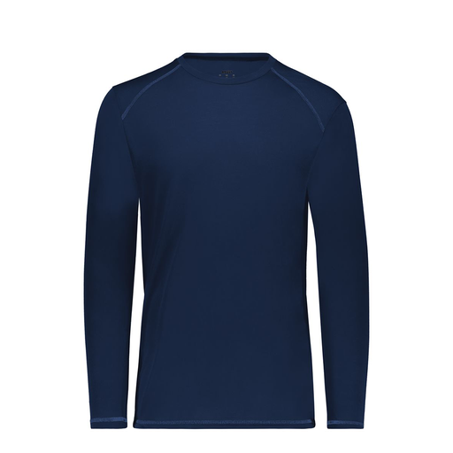 [6845.065.S-LOGO1] Men's SoftTouch Long Sleeve (Adult S, Navy, Logo 1)