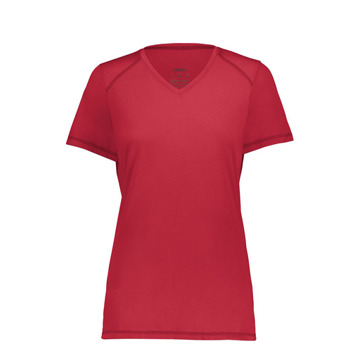 [6844.083.XS-LOGO1] Women's SoftTouch Short Sleeve (Female Adult XS, Red, Logo 1)