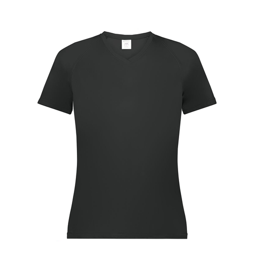 [2792.080.XS-LOGO1] Women's Dri Fit V-Neck T-Shirt (Female Adult XS, Black, Logo 1)
