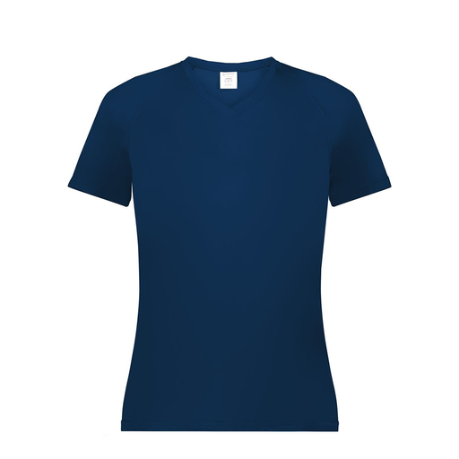 [2792.065.XS-LOGO1] Women's Dri Fit V-Neck T-Shirt (Female Adult XS, Navy, Logo 1)