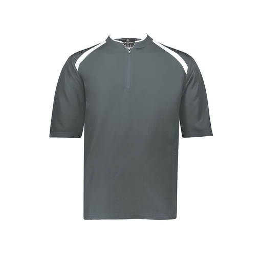 [229581-AS-GRY-LOGO1] Men's Dugout Short Sleeve Pullover (Adult S, Gray)