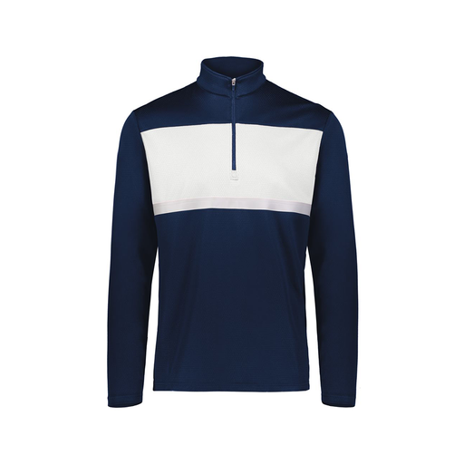 [222691.301.S-LOGO1] Youth Bold 1/4 Zip Pullover (Youth S, Navy, Logo 1)