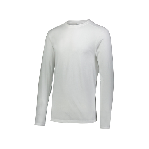 [3075.005.XS-LOGO1] Men's LS Ultra-blend T-Shirt (Adult XS, White)
