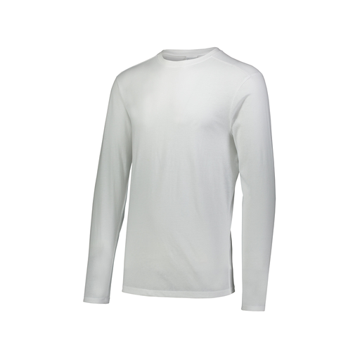 [FTLCUBWH-AXS-LOGO1] Decker Men's Tri-Blend T-Shirt - Long Sleeve (Adult XS, White)