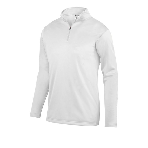 [FOLQFFWH-AS-LOGO1] Decker Men's FlexFleece 1/4 Zip (Adult S, White)