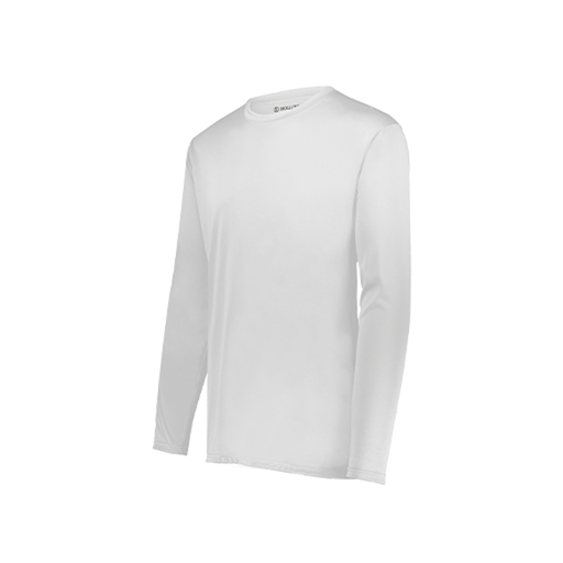 [222823.005.S-LOGO1] Youth LS Smooth Sport Shirt (Youth S, White)