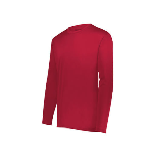 [222823.083.S-LOGO1] Youth LS Smooth Sport Shirt (Youth S, Red)