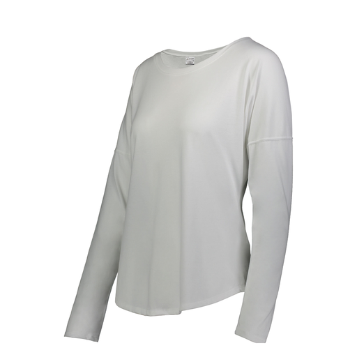 [3077.005.S-LOGO1] Ladies LS Ultra-blend T-Shirt (Female Adult S, White)