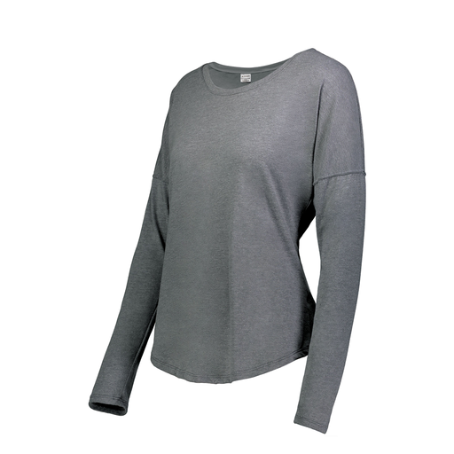 [3077.013.S-LOGO1] Ladies LS Ultra-blend T-Shirt (Female Adult S, Gray)