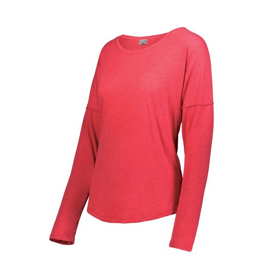 [3077.V96.S-LOGO1] Ladies LS Ultra-blend T-Shirt (Female Adult S, Red)