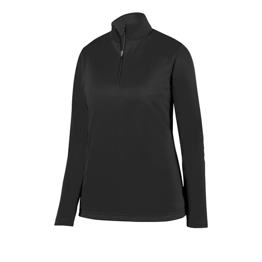 [5509.080.XS-LOGO1] Ladies Wicking Fleece Pullover (Female Adult XS, Black)