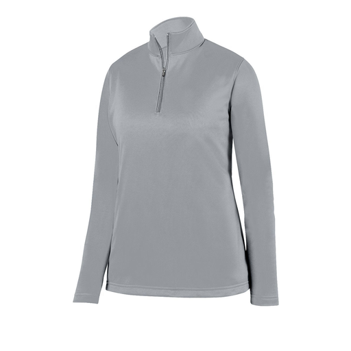 [5509.009.XS-LOGO1] Ladies Wicking Fleece Pullover (Female Adult XS, Silver)
