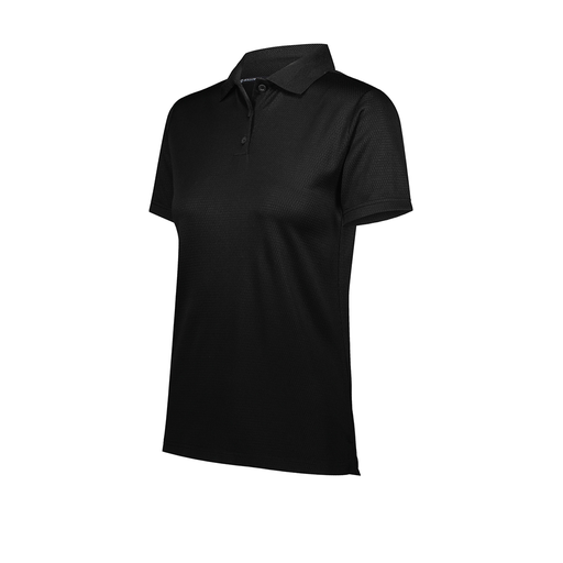 [222768.080.XS-LOGO1] Ladies Prism Polo (Female Adult XS, Black)