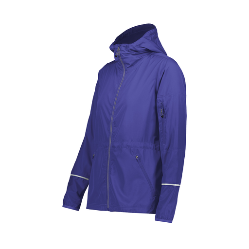 [229782-PUR-FAXS-LOGO1] Ladies Packable Full Zip Jacket (Female Adult XS, Purple)