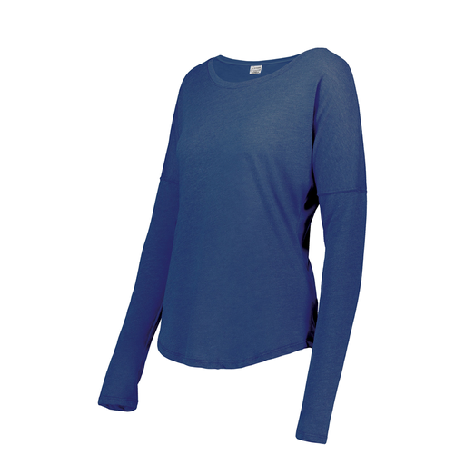 [3077.U55.XS-LOGO1] Ladies LS Ultra-blend T-Shirt (Female Adult XS, Royal)