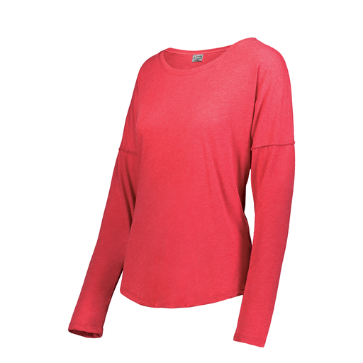 [FTLCUBRD-FAXS-LOGO1] Decker Women's Tri-Blend T-Shirt - Long Sleeve (Female Adult XS, Red)